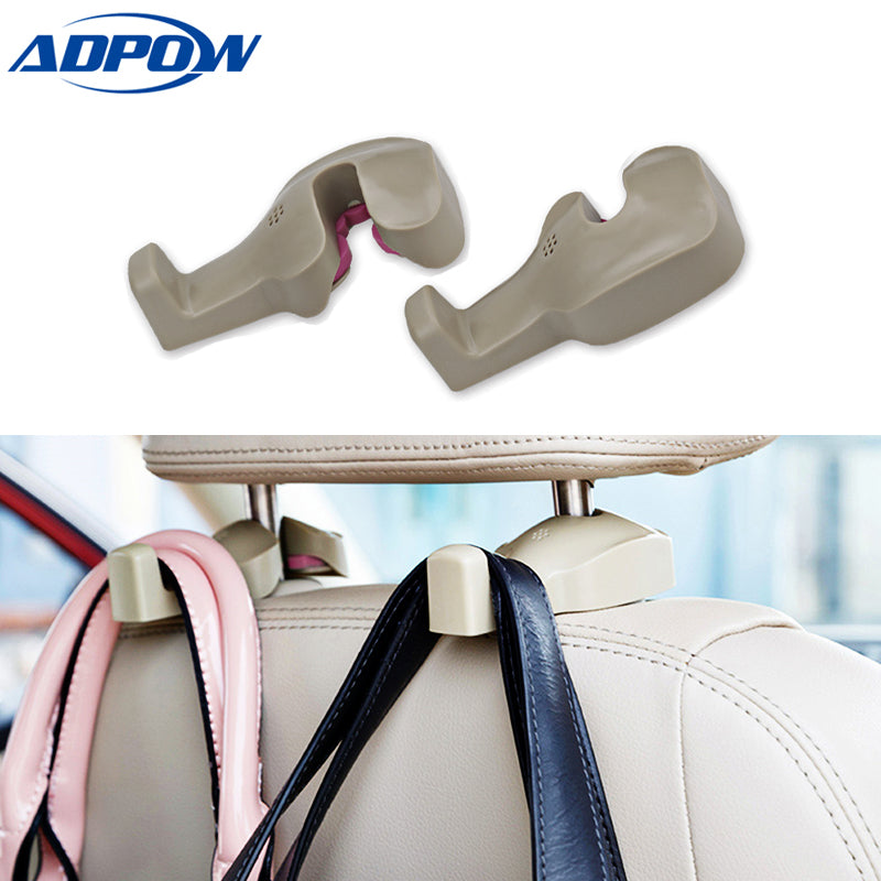 Car Back Seat Headrest Holder Auto Hanger Hooks Clip for Purse Bag Cloth Grocery Automobile Interior Accessories