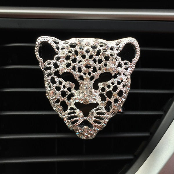 Bling Car Air Freshener In Auto Interior Decor Aroma Car Diffuser Vent Clip Diamond Leopard Solid Perfume Car Accessories Auto