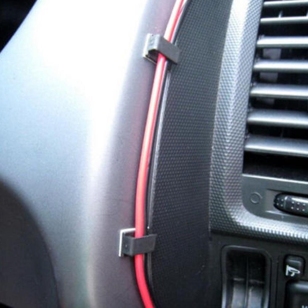 40Pcs save space Car Vehicle Data Cord Cable Tie Mount Wires Fixing Clips Self-adhesive auto accessories